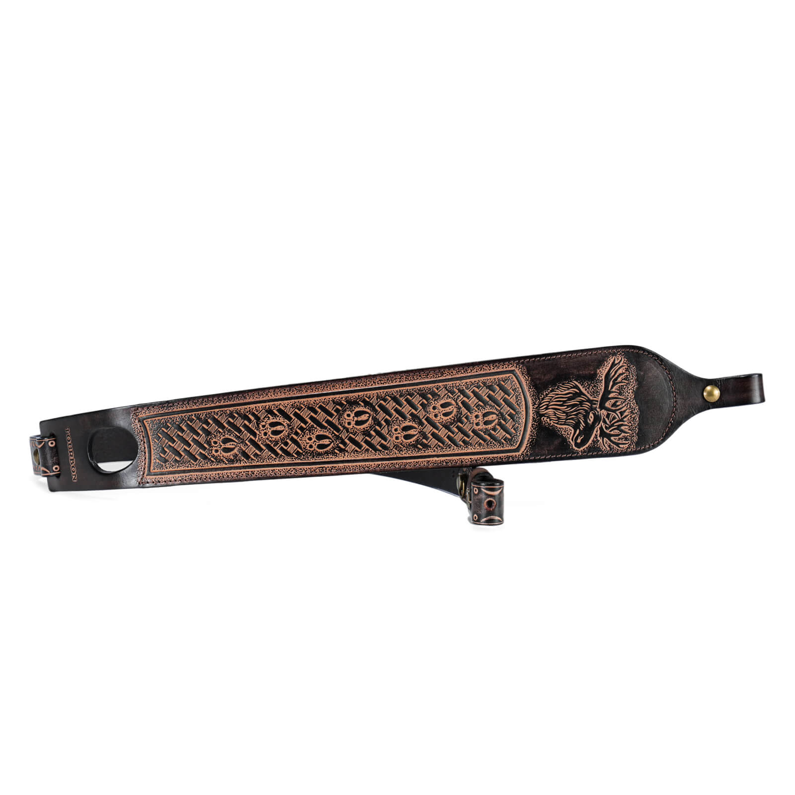 TOURBON Hunting Deluxe Vintage Leather Sling with Swivels
