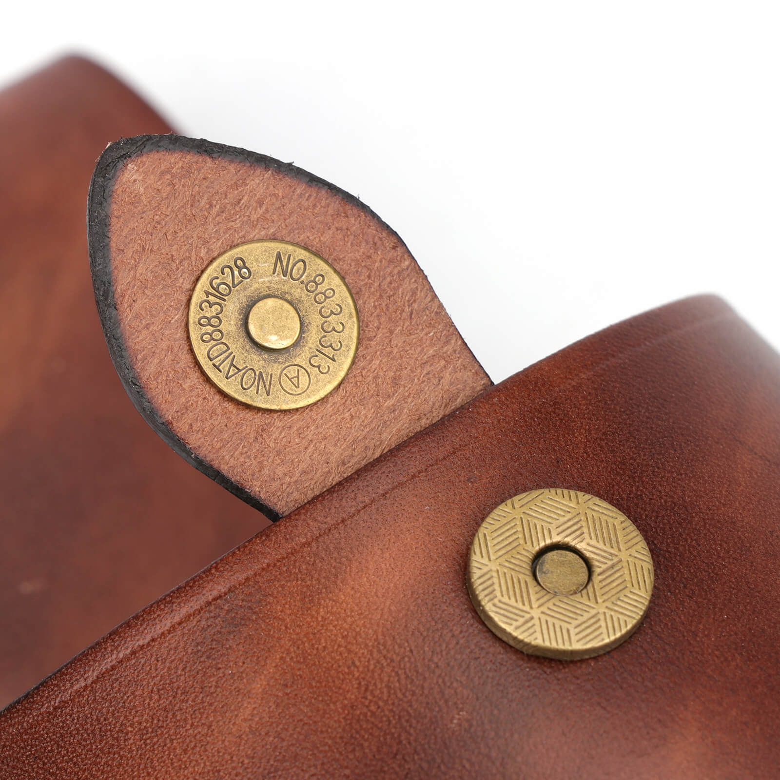 TOURBON Genuine Leather Tape Measure Holder Tool Holster Pouch Brown