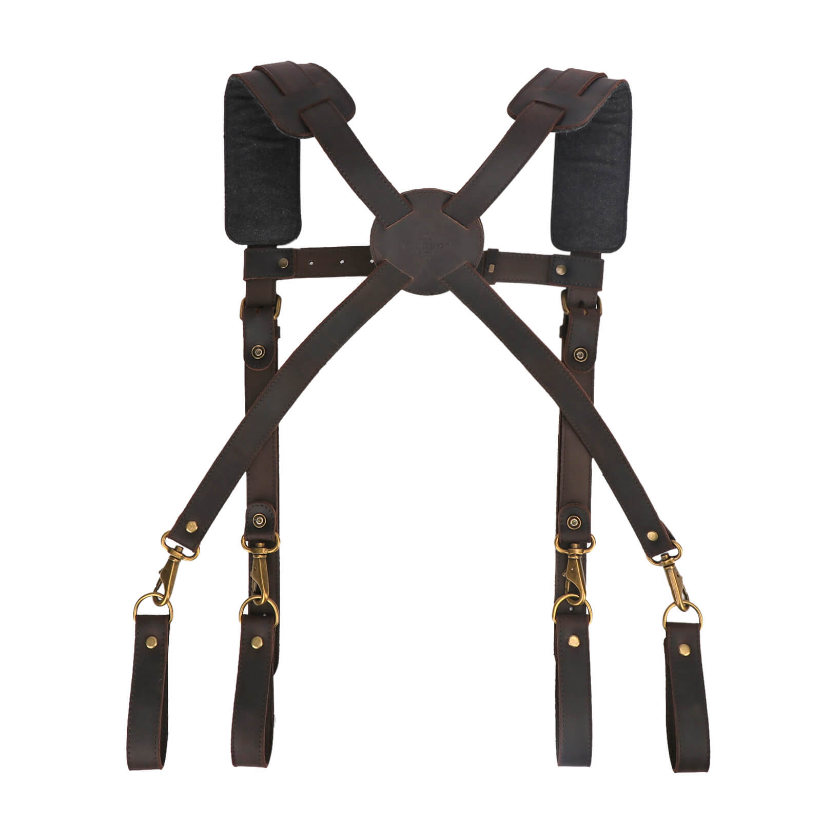 Tourbon Leather Logging Belt Kit Tool Belts for Tree Cutting Electricians Construction Workers