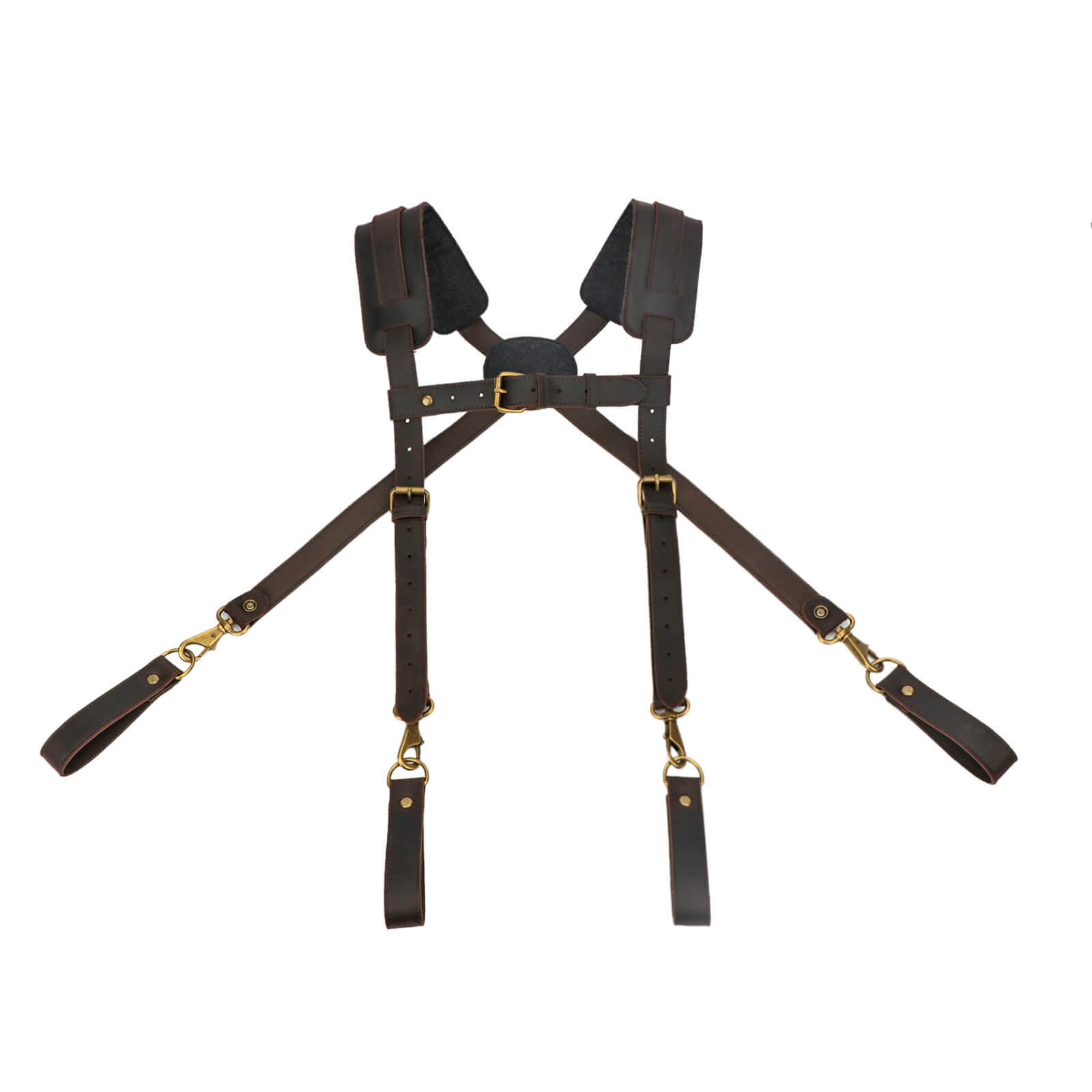 Tourbon Leather Logging Belt Kit Tool Belts for Tree Cutting Electricians Construction Workers