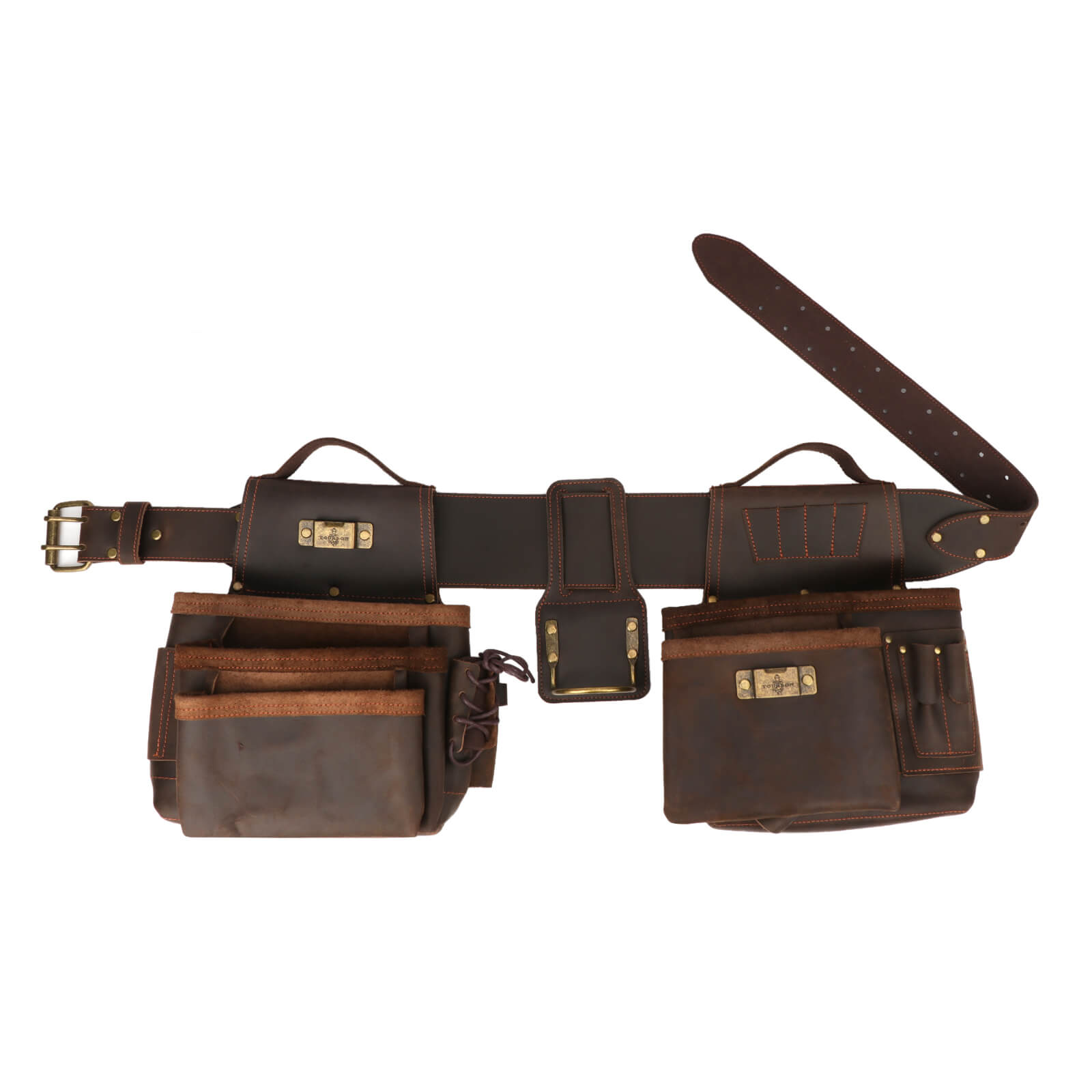 TOURBON Leather Apron Tool Belt Heavy Duty Carpenters Tool Pouch