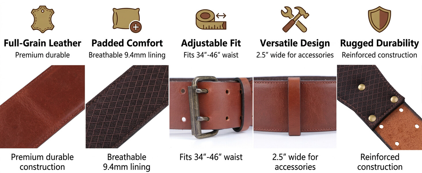 leather work belt