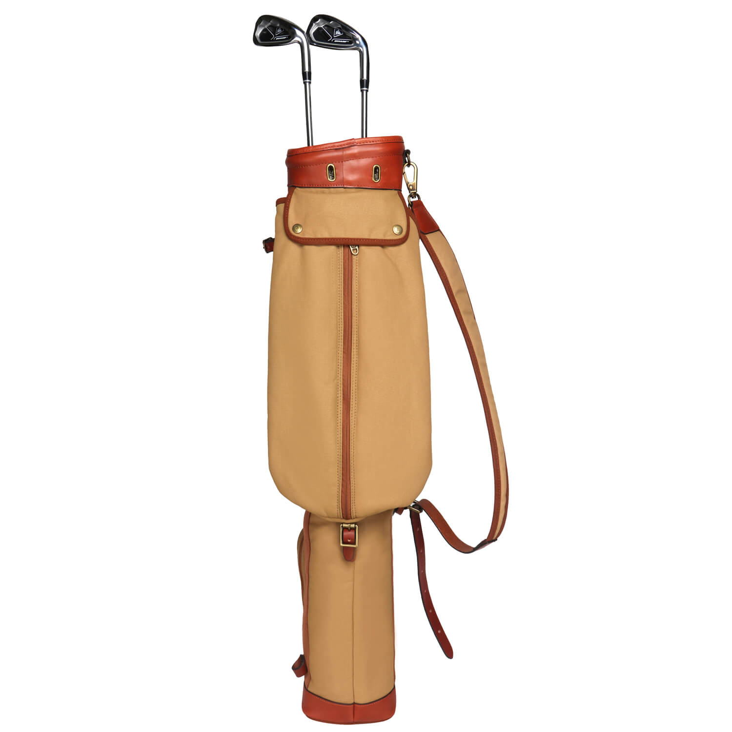 TOURBON Stylish Canvas and Leather Golf Bag – TOURBONSTORE