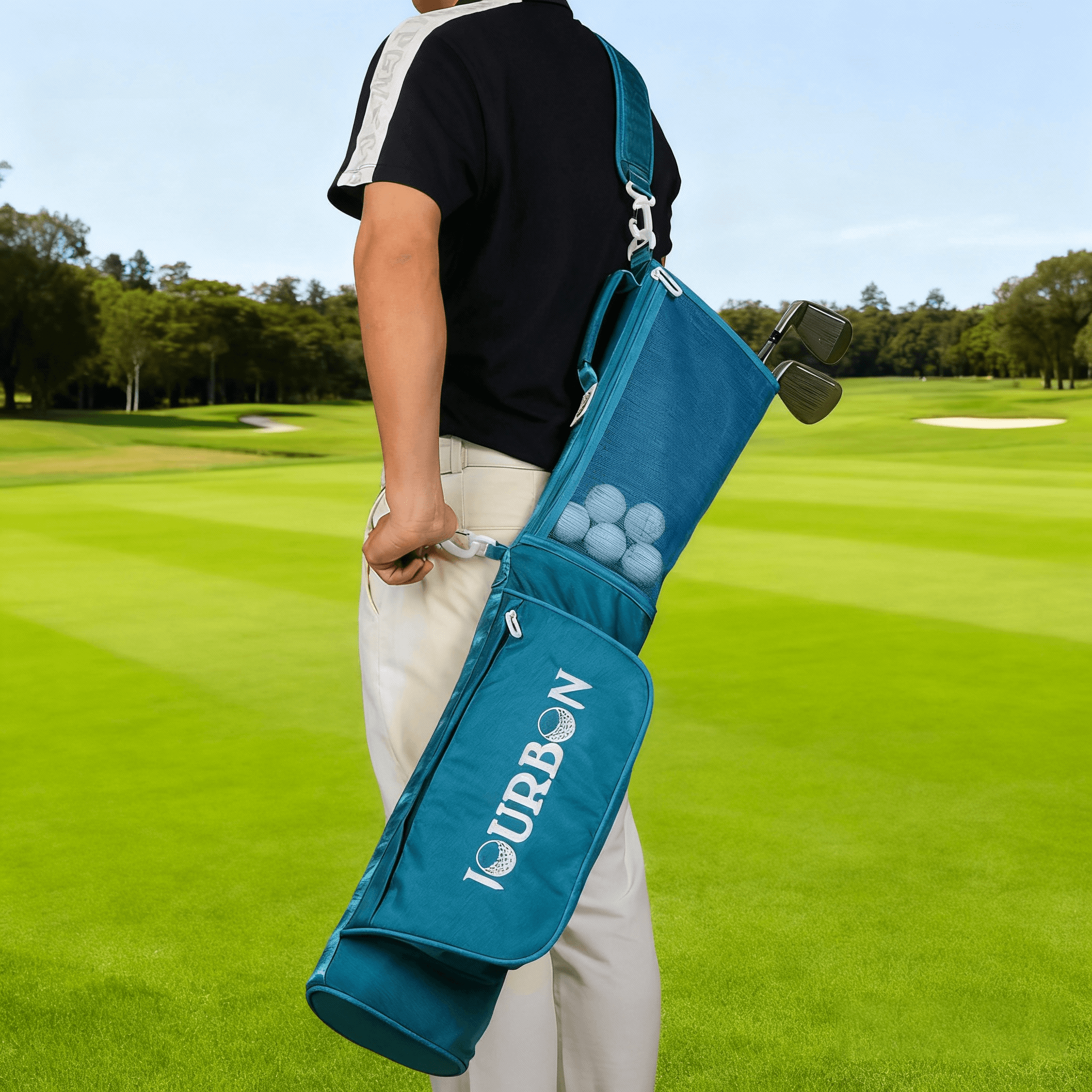 TOURBON Lightweight Golf Carry Bag Driving Range Golf Bag