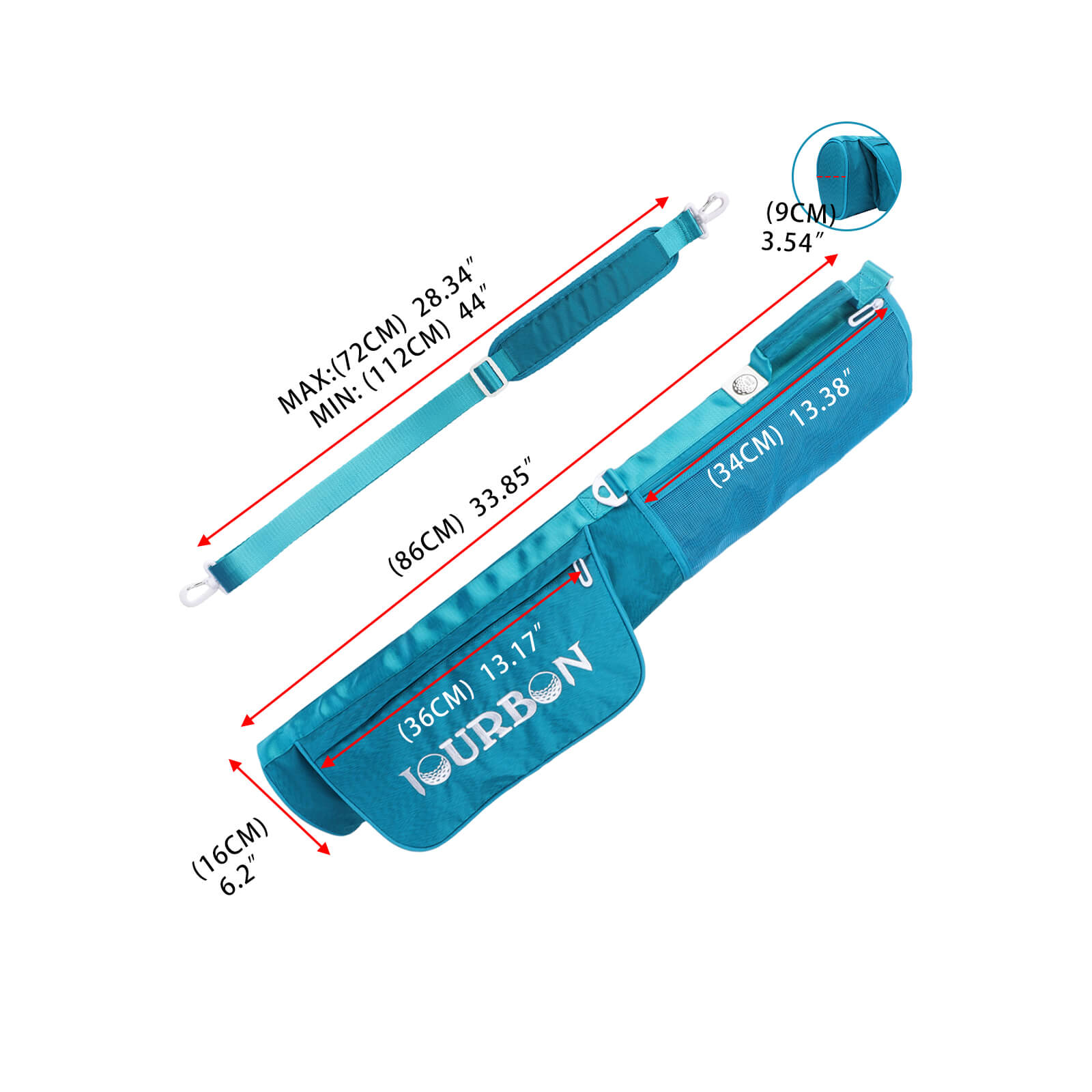 TOURBON Lightweight Golf Carry Bag Driving Range Golf Bag