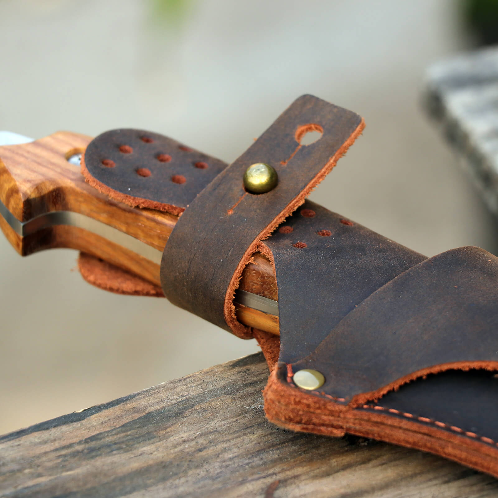 Tourbon Leather Knife Sheath with Belt Loop for Horizontal Vertical Carry