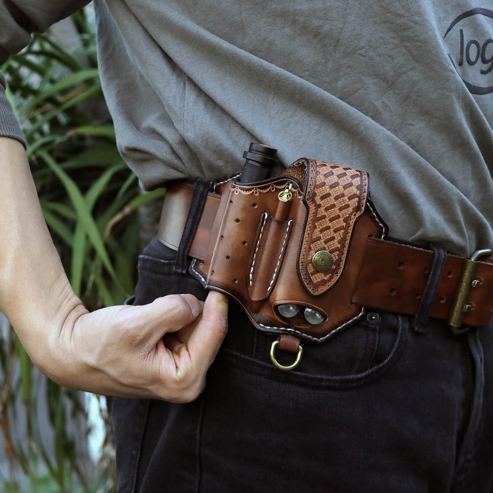 Tourbon EDC Pouch for Belt Multitool Sheath Flashlight Holster Carrier