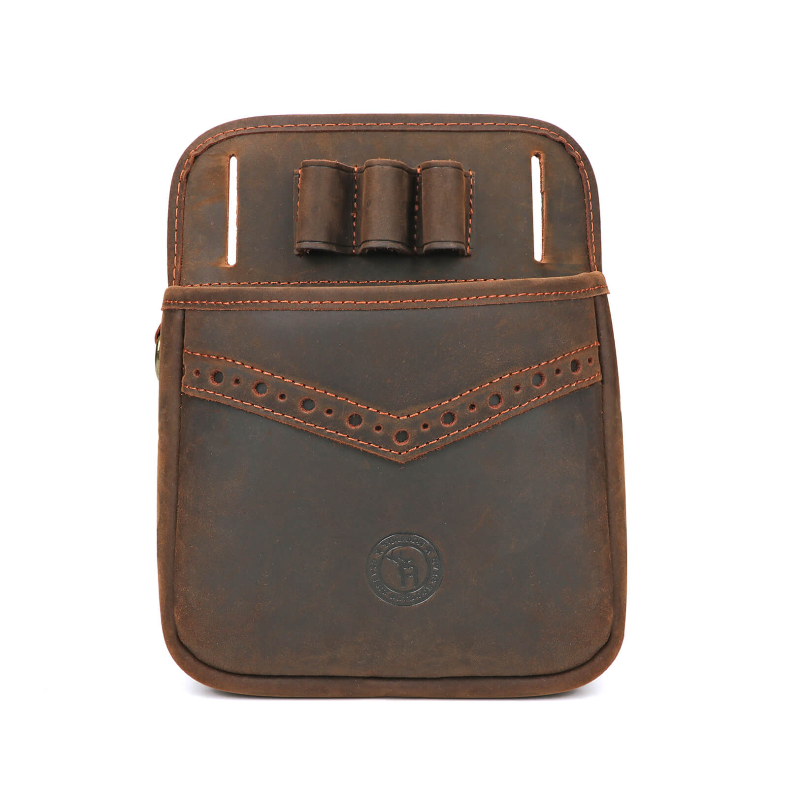 TOURBON Vintage Genuine Leather Trap Shooting Bag