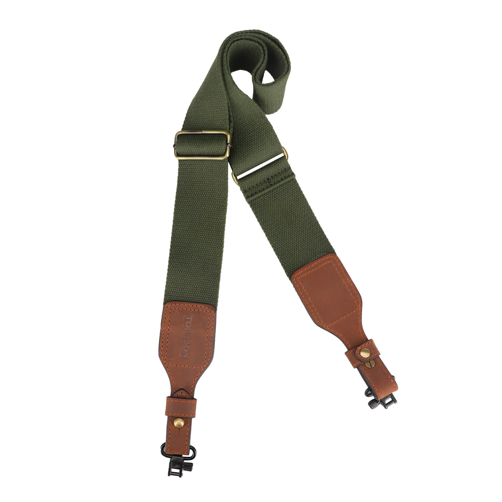 TOURBON Hunting Sling 2" Cotton Webbing and Genuine Leather