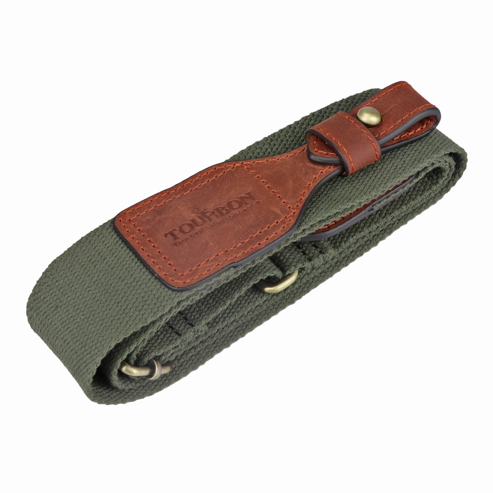 TOURBON Hunting Sling 2" Cotton Webbing and Genuine Leather