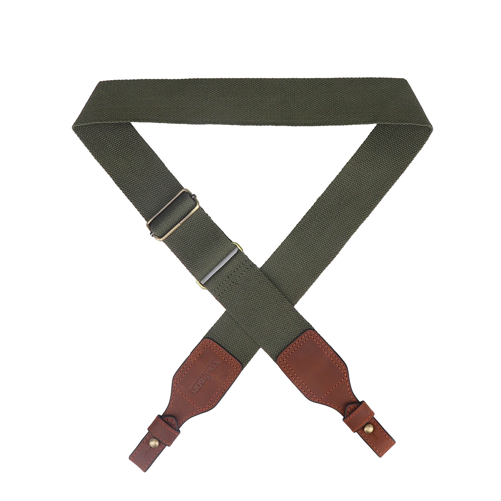 TOURBON Hunting Sling 2" Cotton Webbing and Genuine Leather