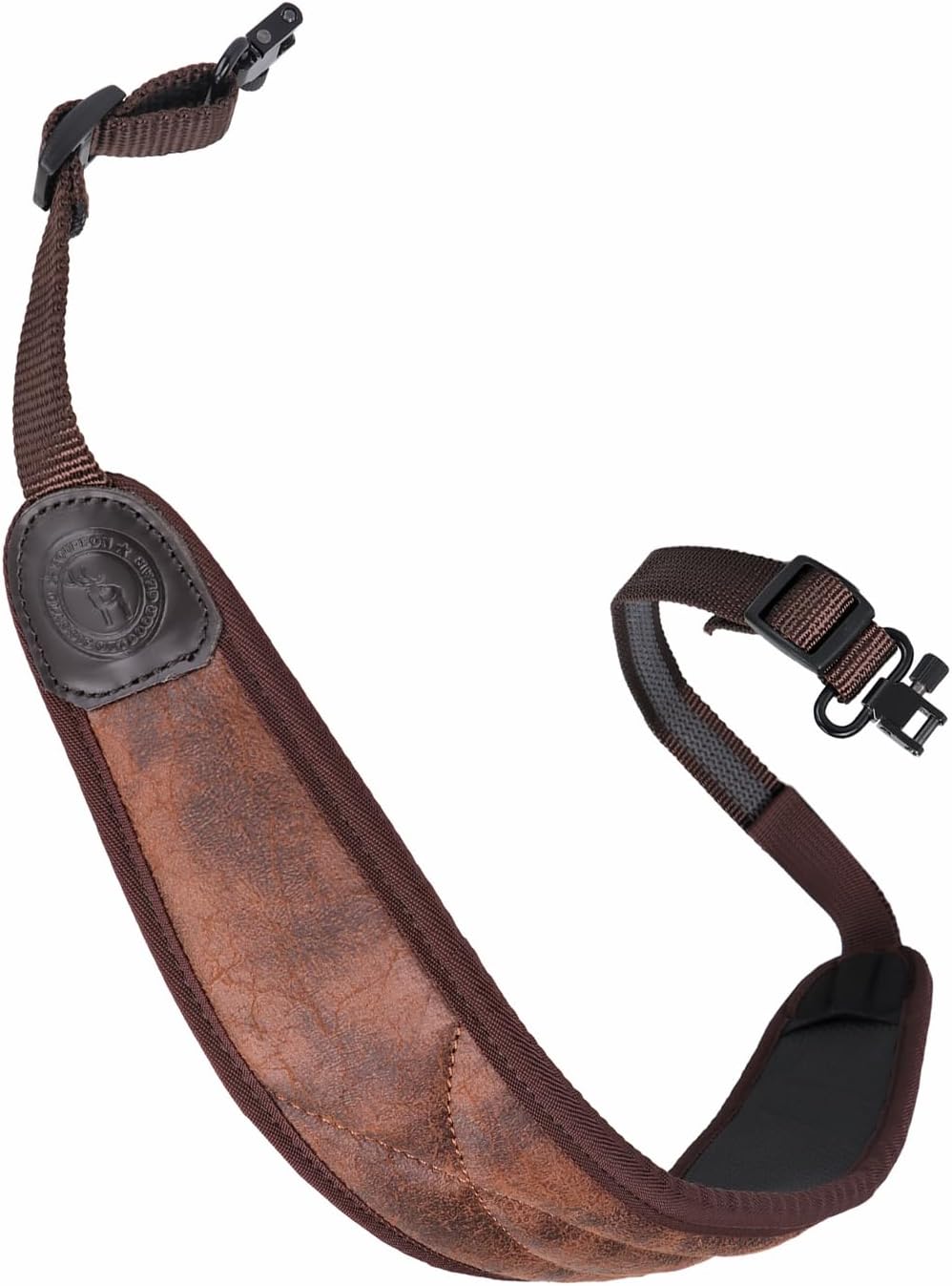 TOURBON Non-slip Soft Padded PU Leather Hunting Sling