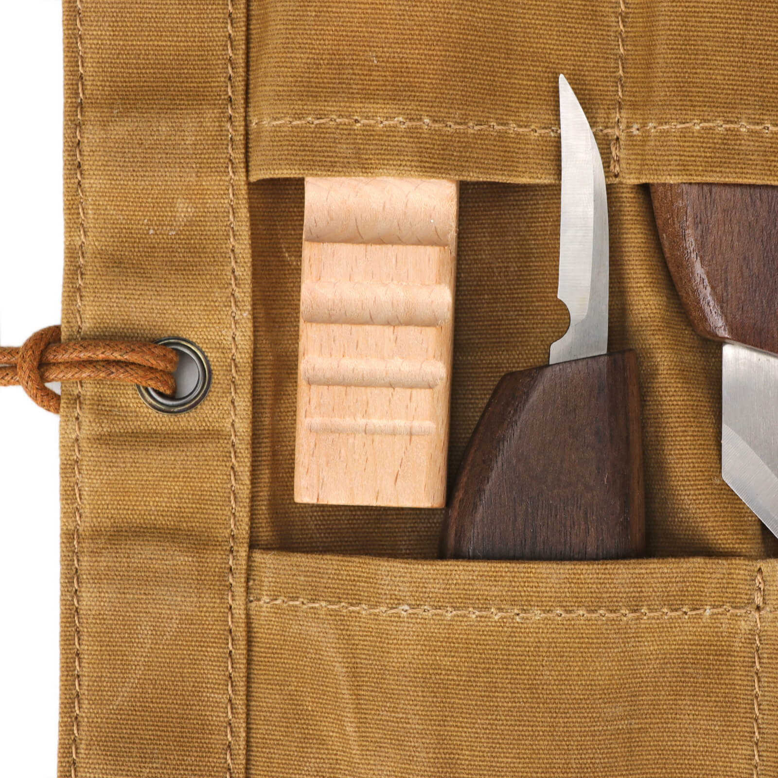 TOURBON Waxed Canvas Roll up Pouch 15 Pockets Hand Tools Organizer 