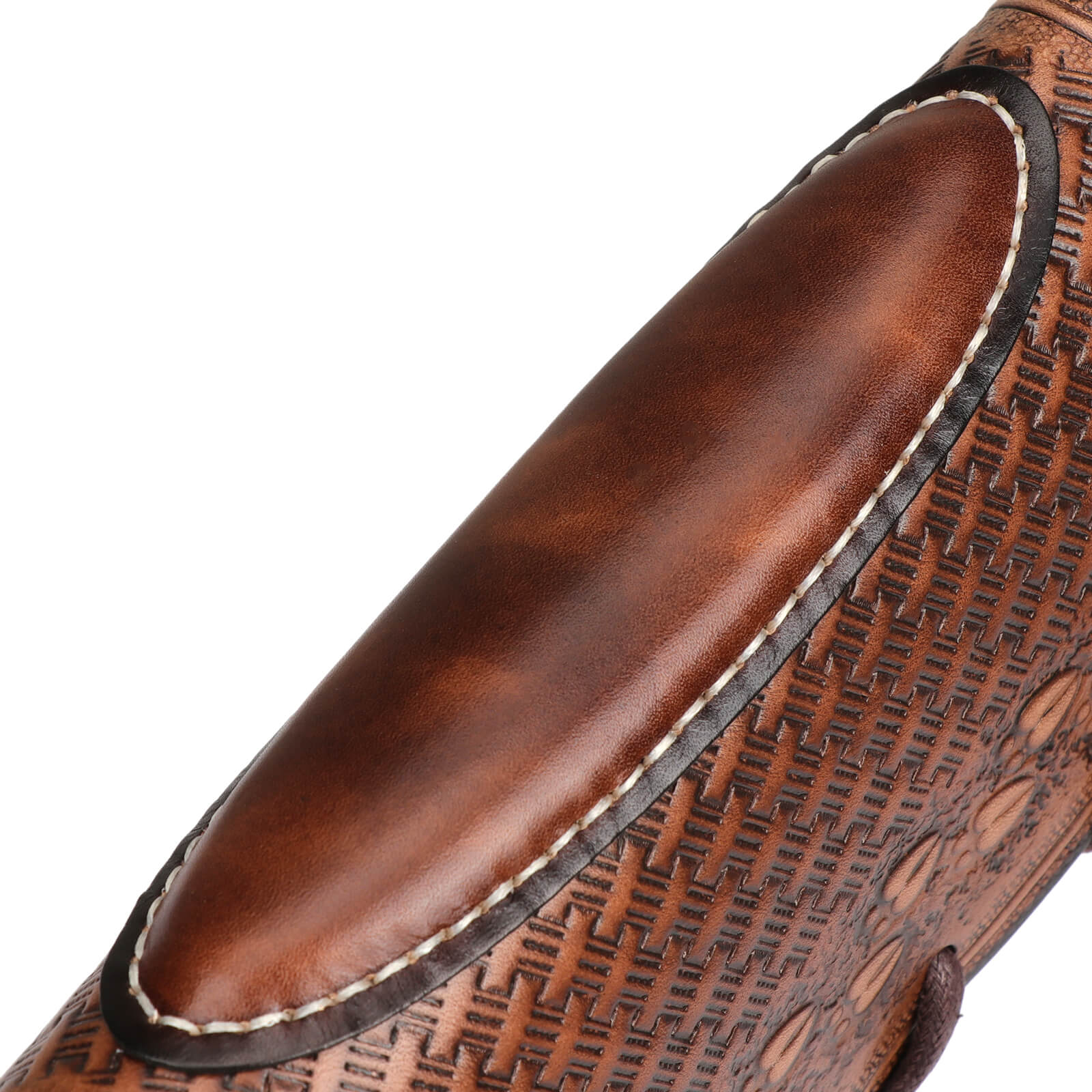 TOURBON Vintage Leather No Drill Cheek Rest Buttstock Protective Pouch