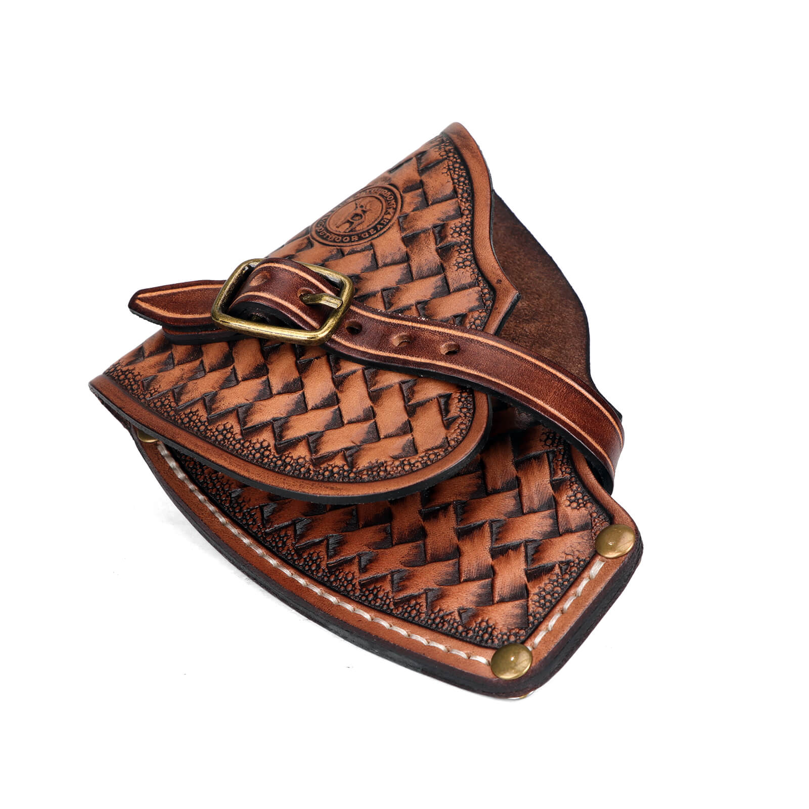 TOURBON Leather Axe Head Cover Handle Guard Collar Protector  (1 Set)