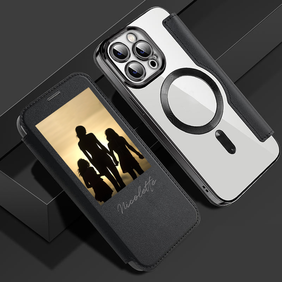 50%OFF⭐️Personalized Leather textured flip phone case