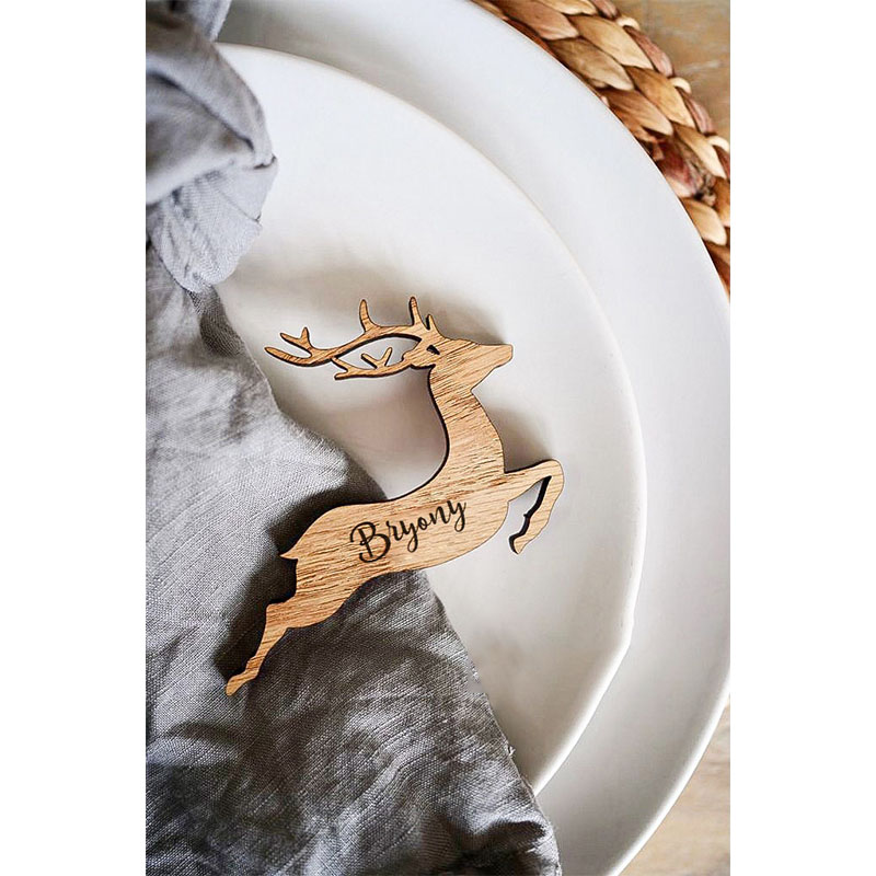 Personalised Christmas Reindeer Glass Decorations