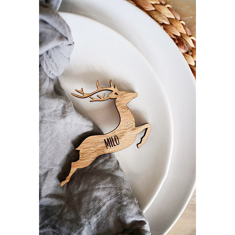 Personalised Christmas Reindeer Glass Decorations