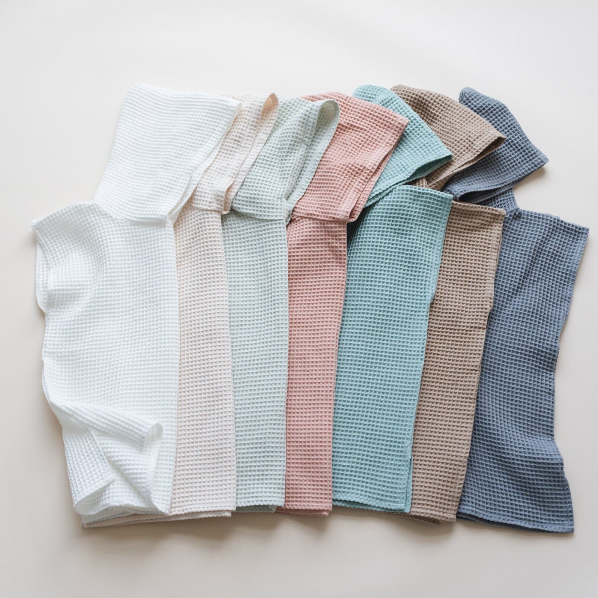 Personalized Embroidery Kids Waffle Beach Towel Poncho for Summer & Beach 