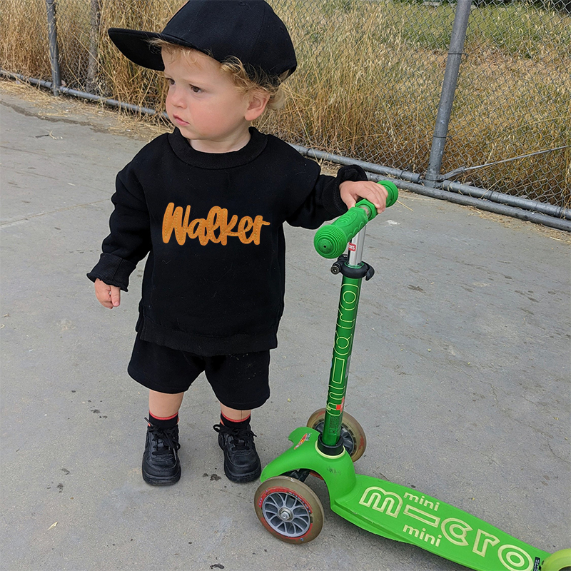 Personalized Hand-Embroidered Kid Cozy Soft Crewneck Sweatshirt 