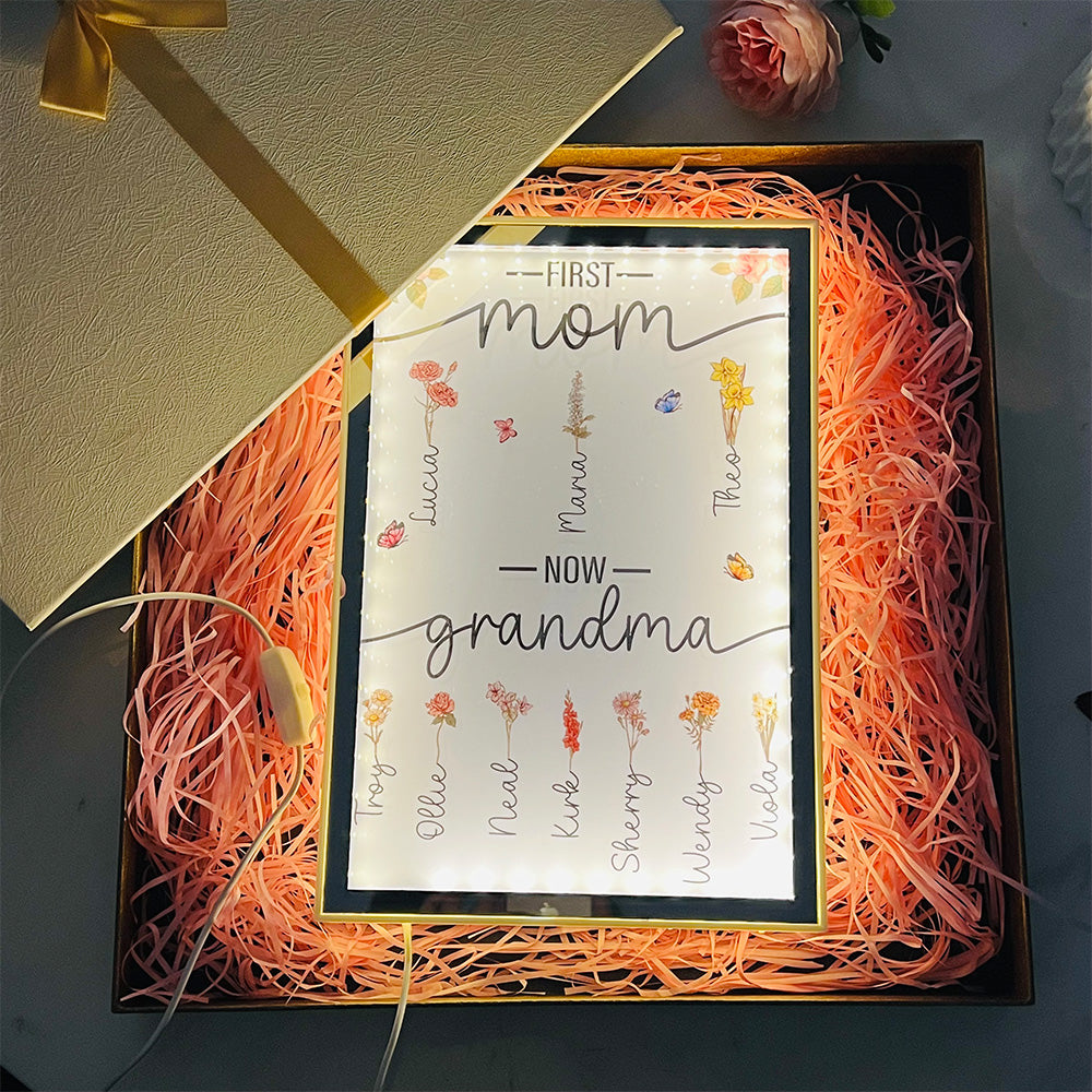 50% OFF✨First Mom Now Grandma-Night Light Mirror