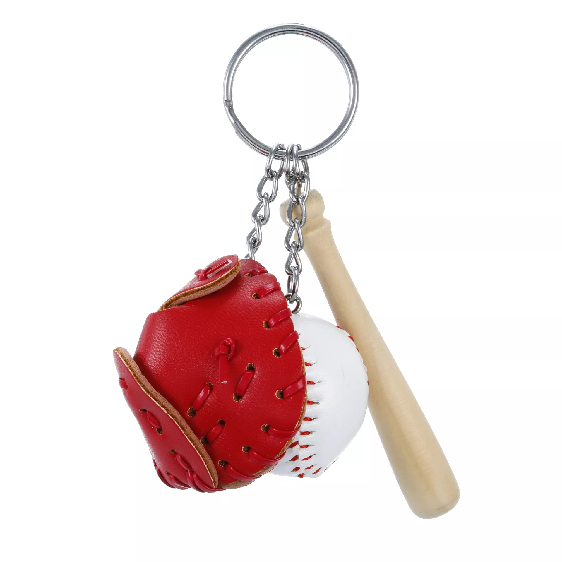 Mini Baseball Glove and Bat Keychain