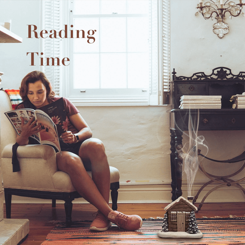 匠HOT SALE 49% OFF私2024 Christmas Log Cabin Incense Cone Burner