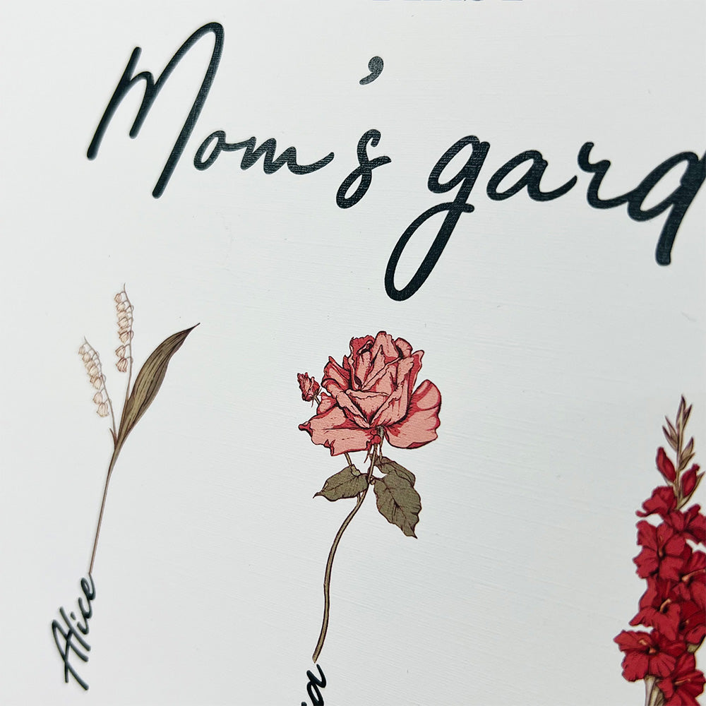 50%OFF⭐️First Mom Now Grandma's Garden Names Birth Flower Frame