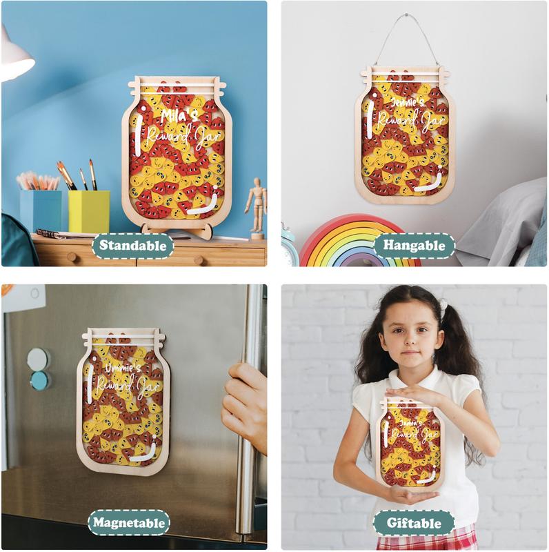 Toddlers Reward Jar Chart For Kids, Personalized Gift For Teacher, Back to School Gift, Classroom Jar Reward System for Boys Girls Positive Behavior