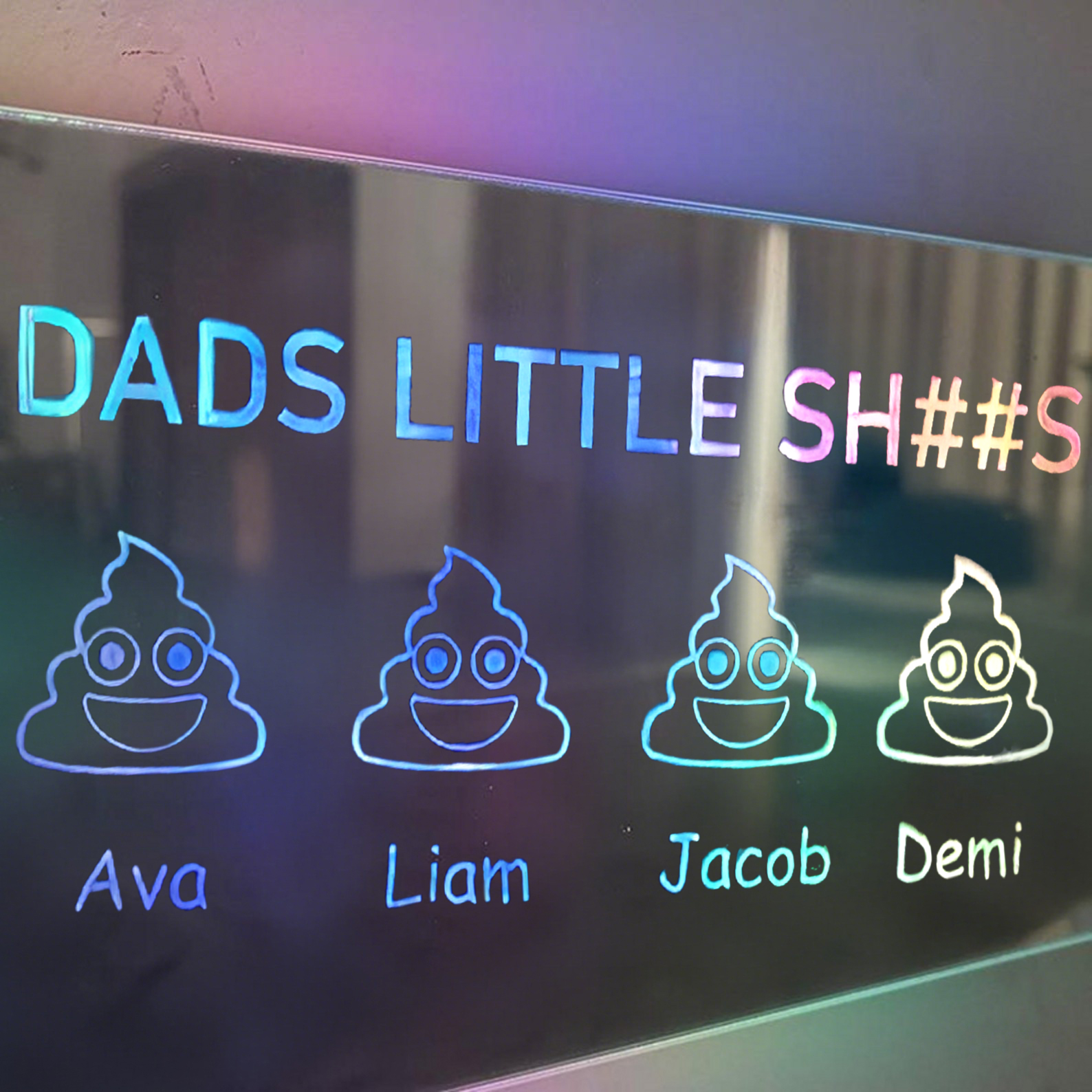 馃挬DADS LITTLE SH##S Personalized Child's Name Mirror Light