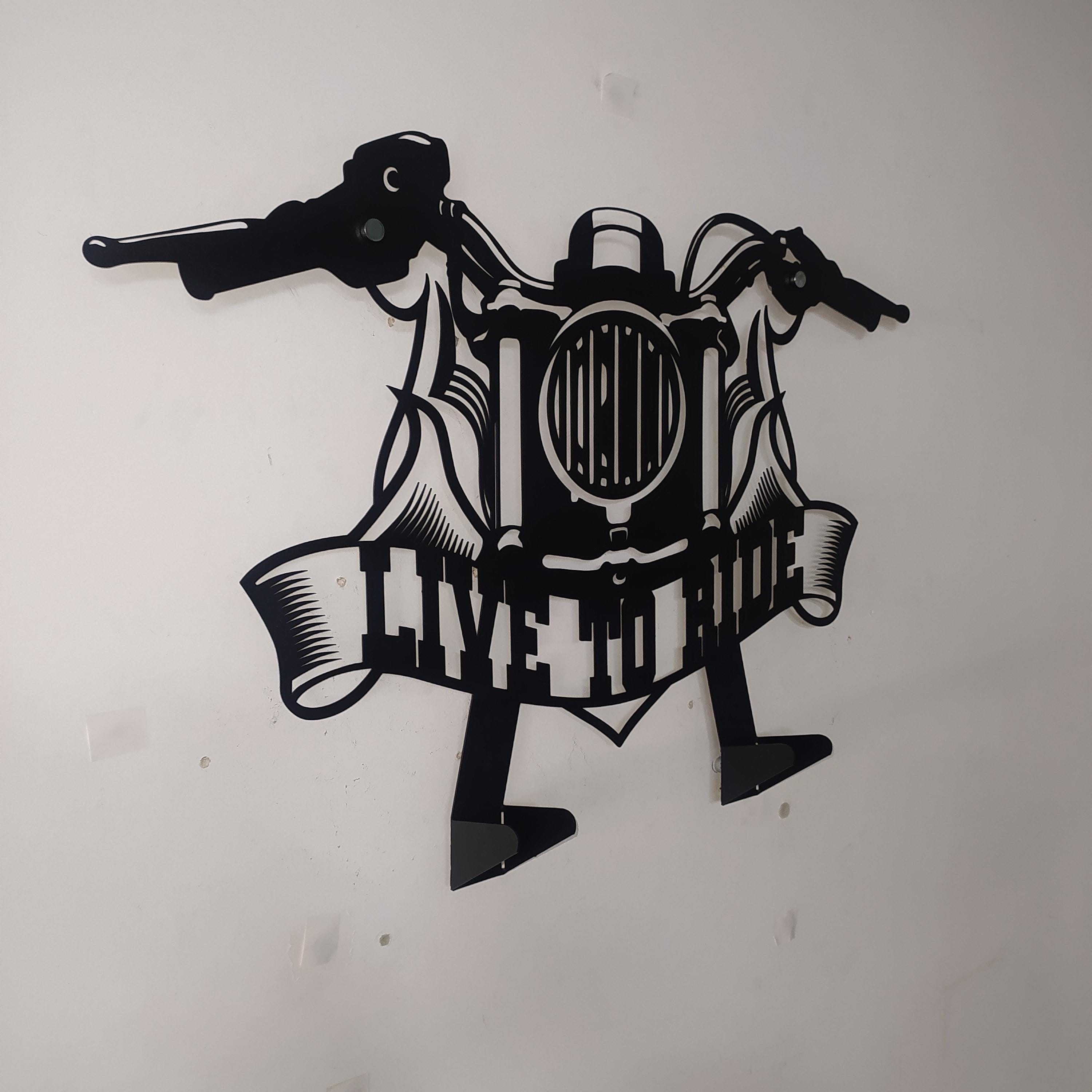 Custom Metal Jacket & Helmet Holder, Harley Davidson Gift for Him