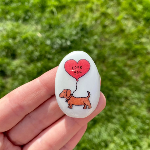 Personalised Animal Heart Stone❤