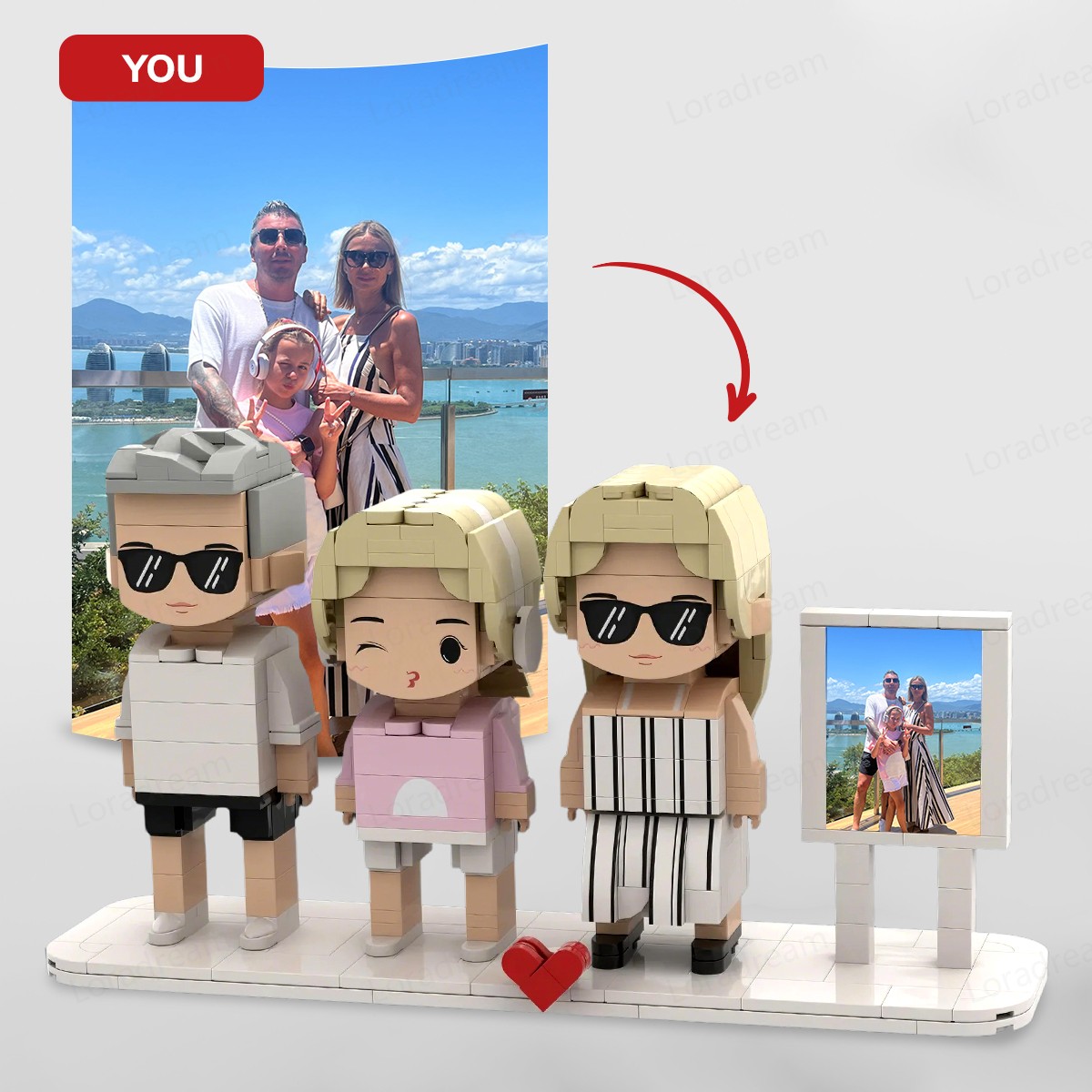 Custom Brick Set From Your Favorite Photo, Personalized Minifigure, Perfect Memory Gift For Valentine's Day, LEGO Sets