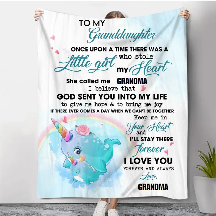 Once Upon A Time Grandma Granddaughter Personalized Blanket