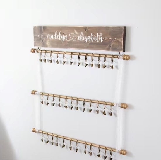 Personalized Headband & Bow Holder, Wooden Decor House | Kindlytoys