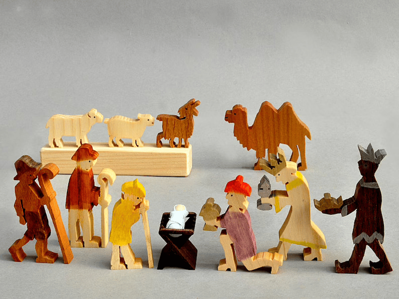 🔥Clearance Sale 70%-The Christmas Story Unique Nativity Set Wooden Nativity Scene