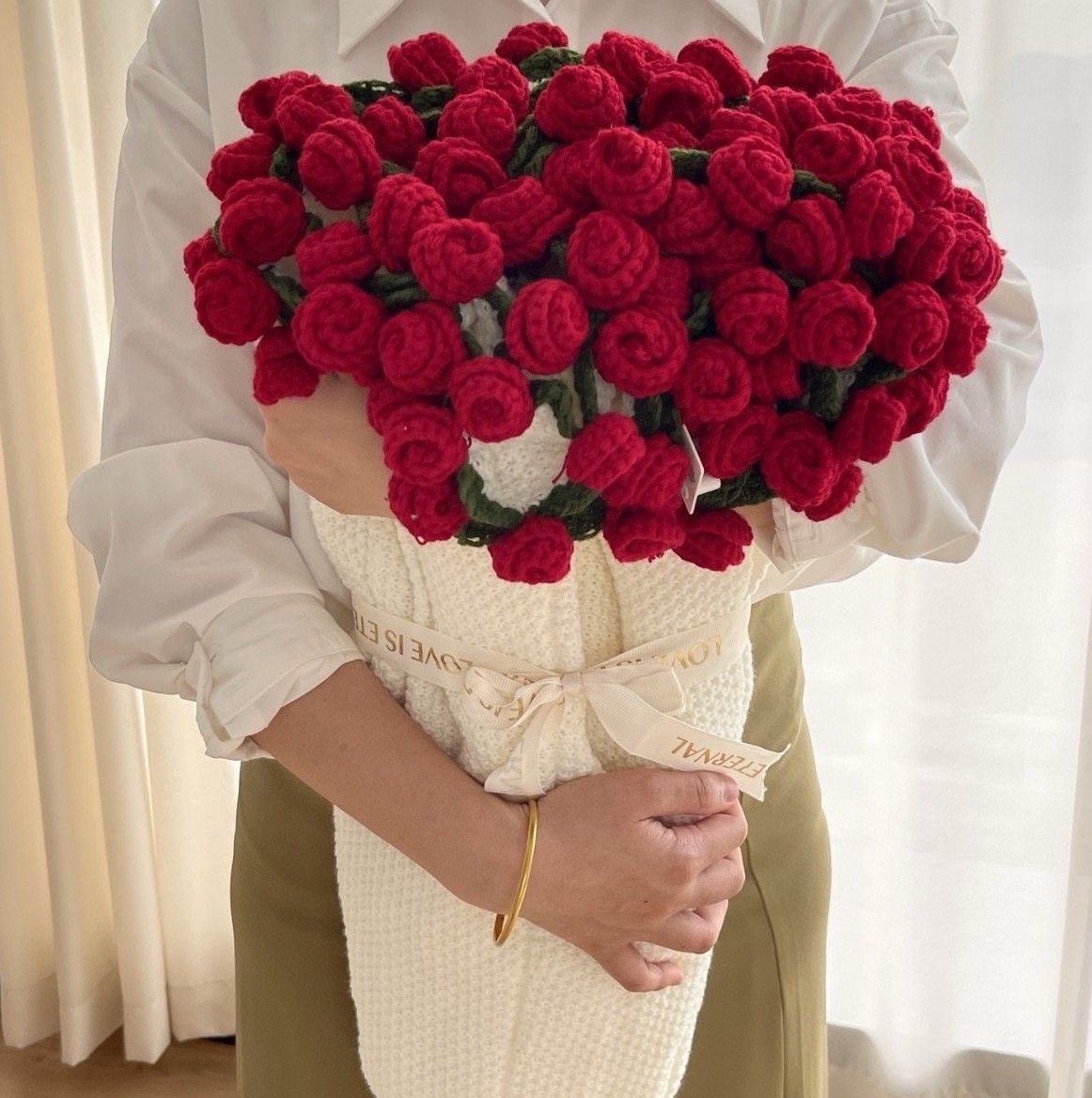 Hand-made Crochet Flower Bouquet Blanket，Sunflower Finished blanket，Rose Bouquet Finished Blanket ,lily of the valley Finished blanket,Wedding Gift，Valentine's Day Gifts
