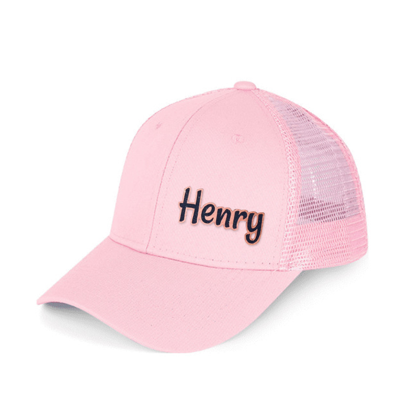 Personalized Leather Patch Kid Hat for Summer