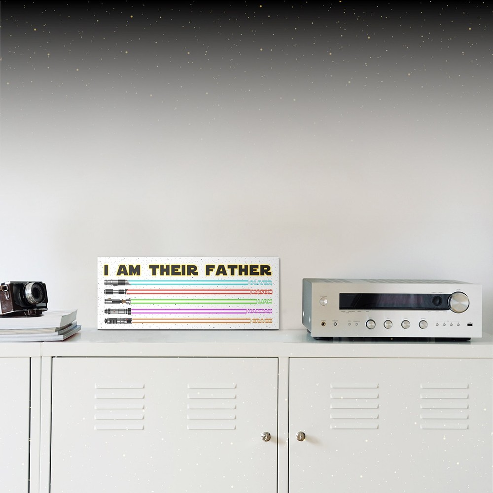 "I Am Their Father" Personalized Lightsaber Sign for Dad