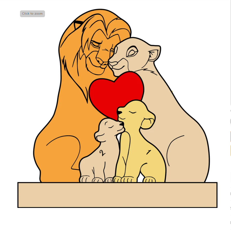 Family - The Lion Pet - Personalized Wooden Puzzle