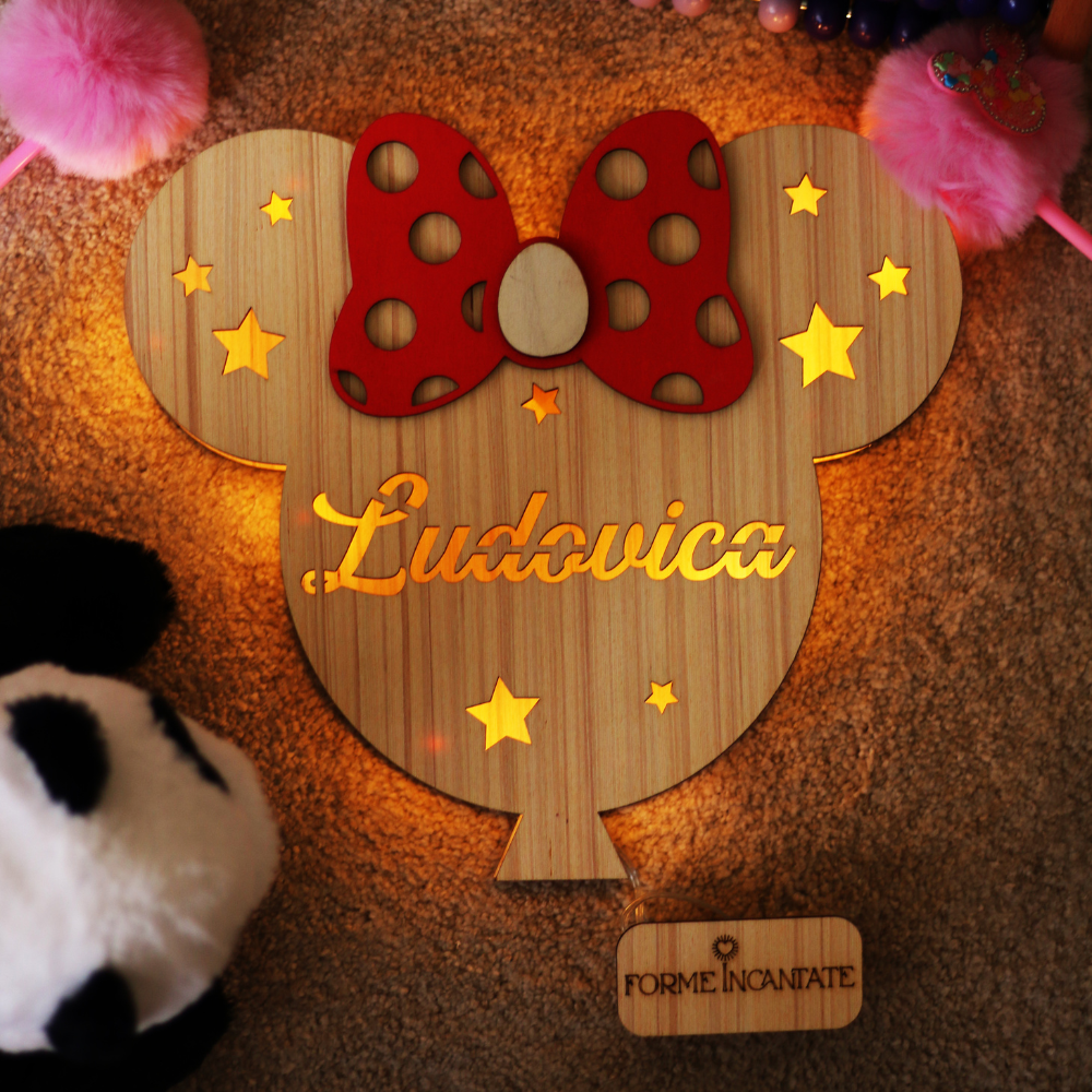 Minnie Wall Lamp with Personalized Name