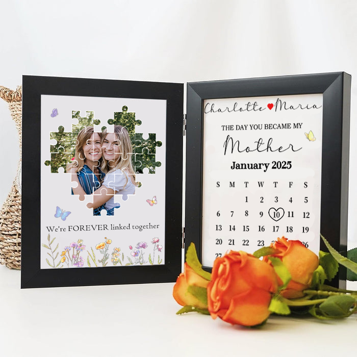 Personalized The Day You Became My Mother Puzzele Photo Frame