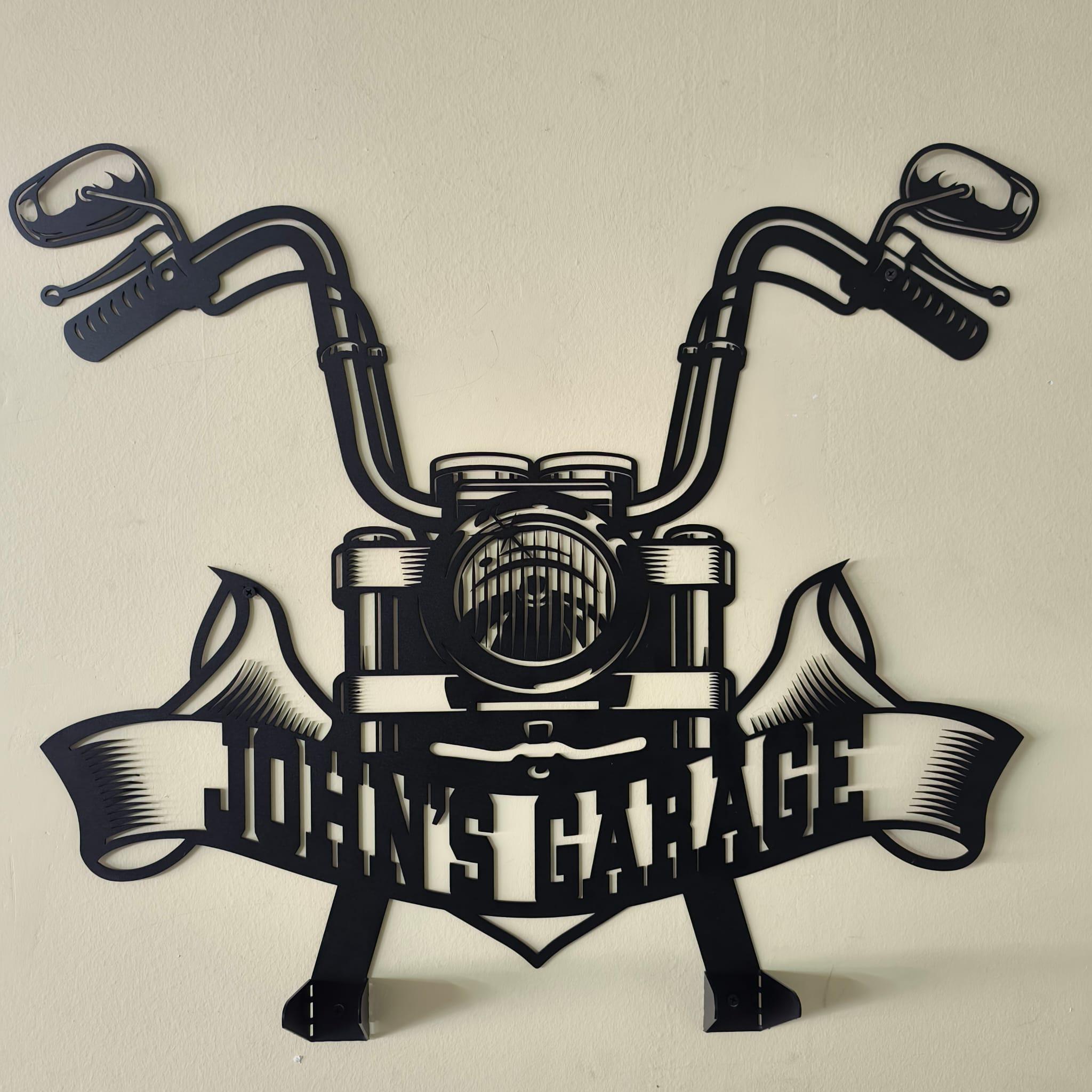 Custom Metal Helmet Holder, Harley Davidson Gift