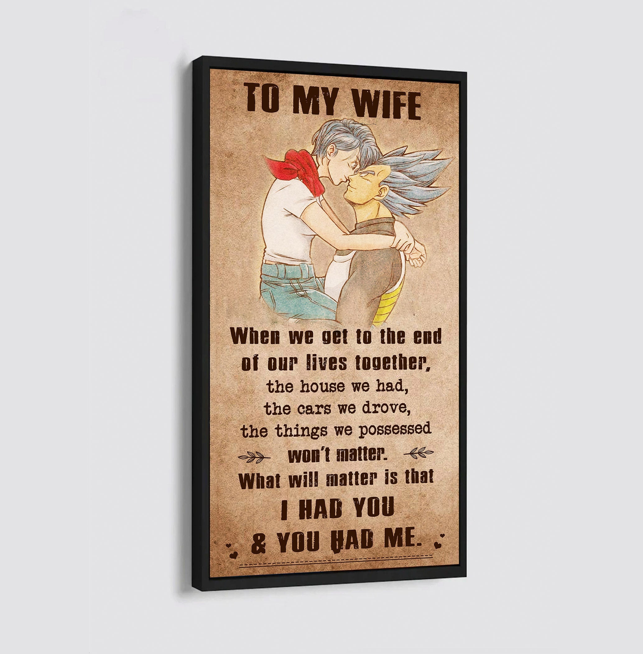 (X1) TO MY WIFE-I HAD YOU AND YOU HAD ME-Carl & Ellie-UP - CANVAS POSTER