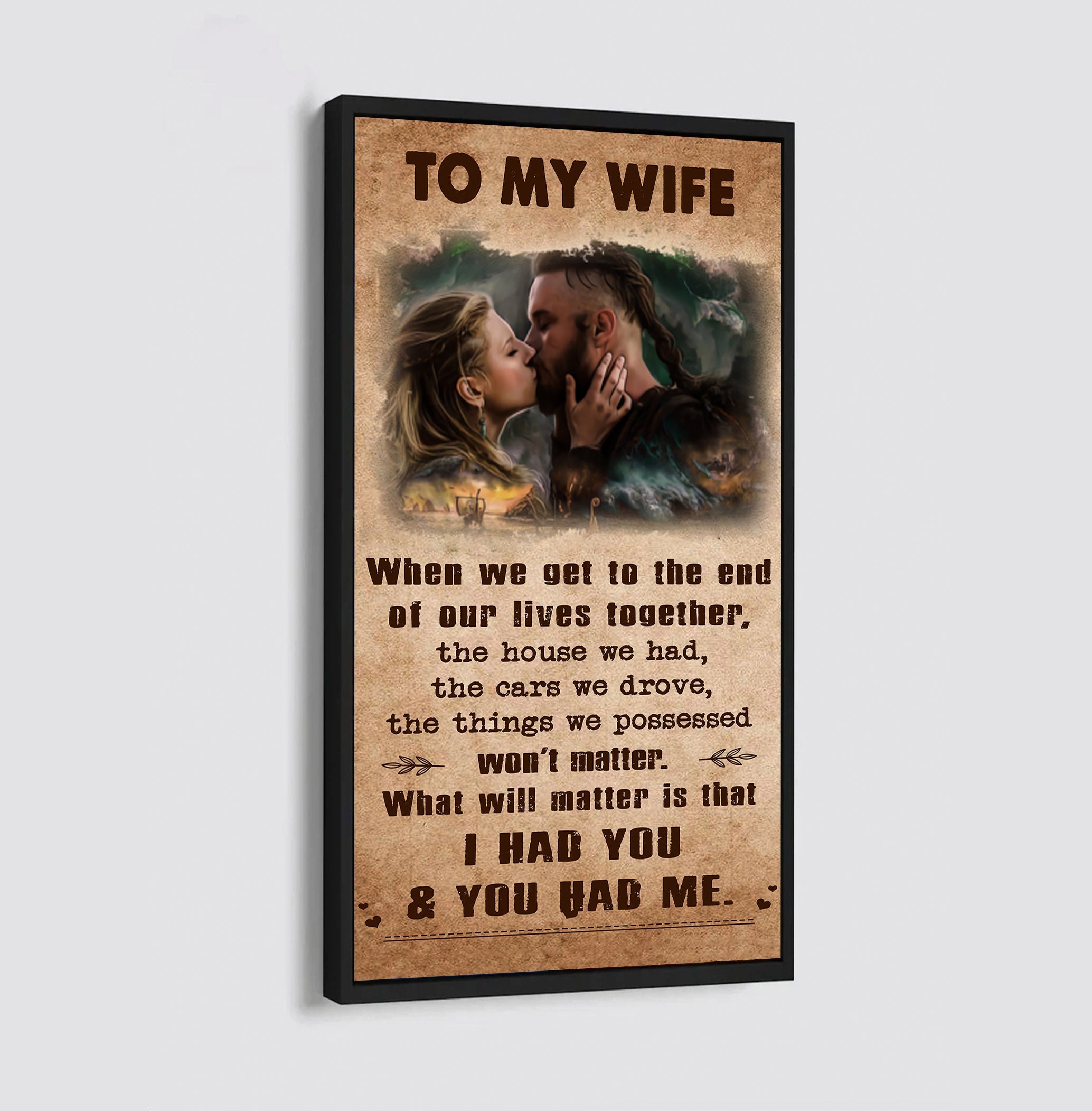 (X1) TO MY WIFE-I HAD YOU AND YOU HAD ME-Carl & Ellie-UP - CANVAS POSTER