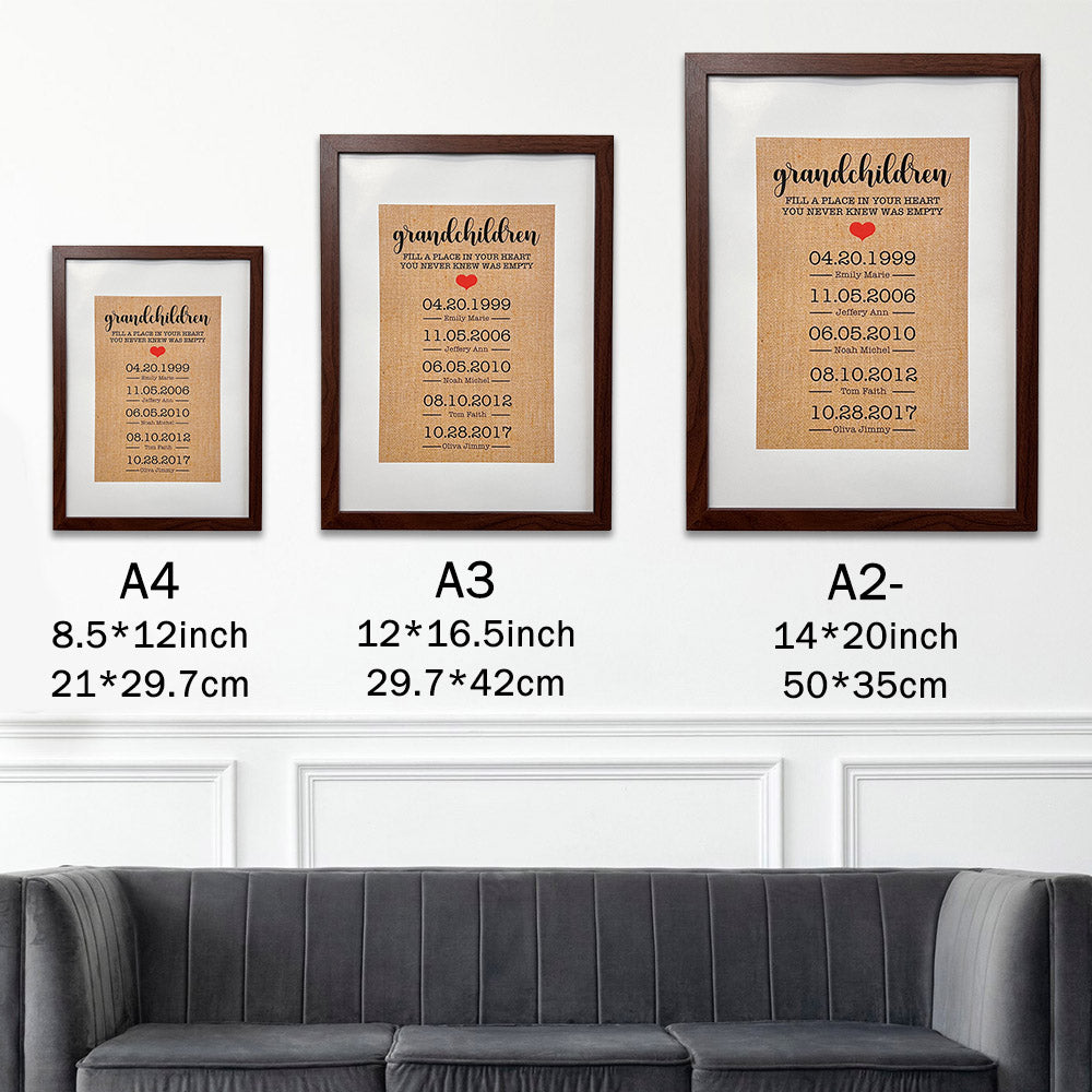 FILL A PLACE IN YOUR HEART Personalized Names Frame