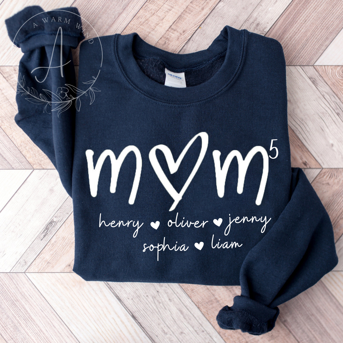 Custom Mama Sweatshirt with Kids Name