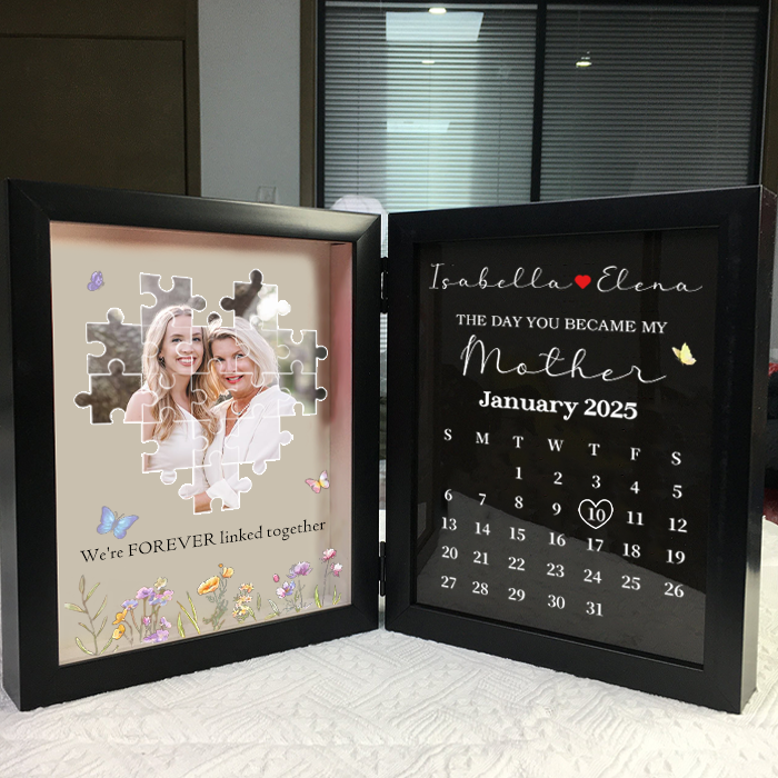 Personalized The Day You Became My Mother Puzzele Photo Frame