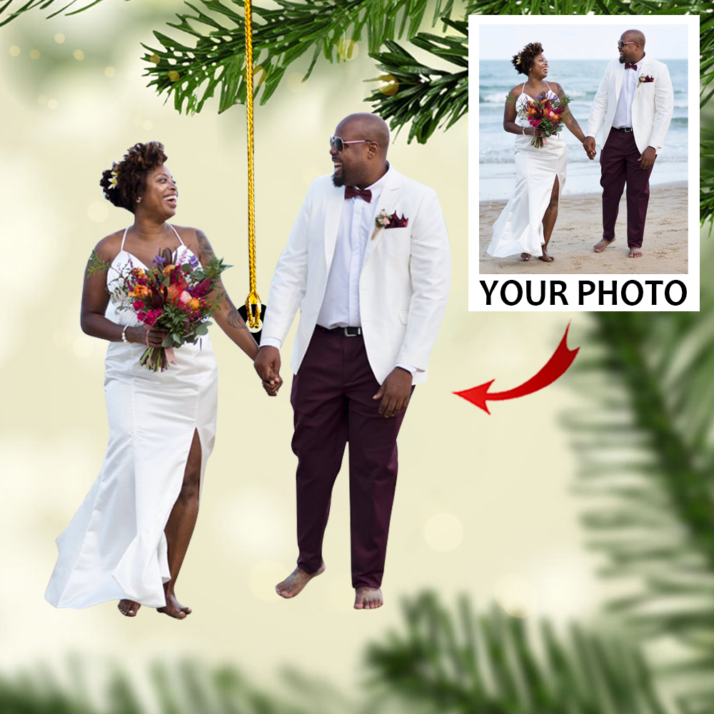 You And Me Couple Photo Ornament - Personalized Photo Mica Ornament - Christmas Gift For Couple, Wife, Husband, Boyfriend, Girlfriend | Married