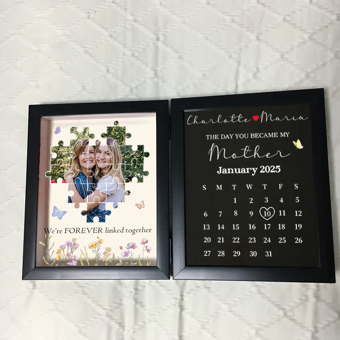 Personalized The Day You Became My Mother Puzzele Photo Frame